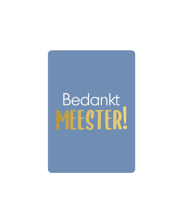 Cadeaukaartje - Bedankt Meester!
