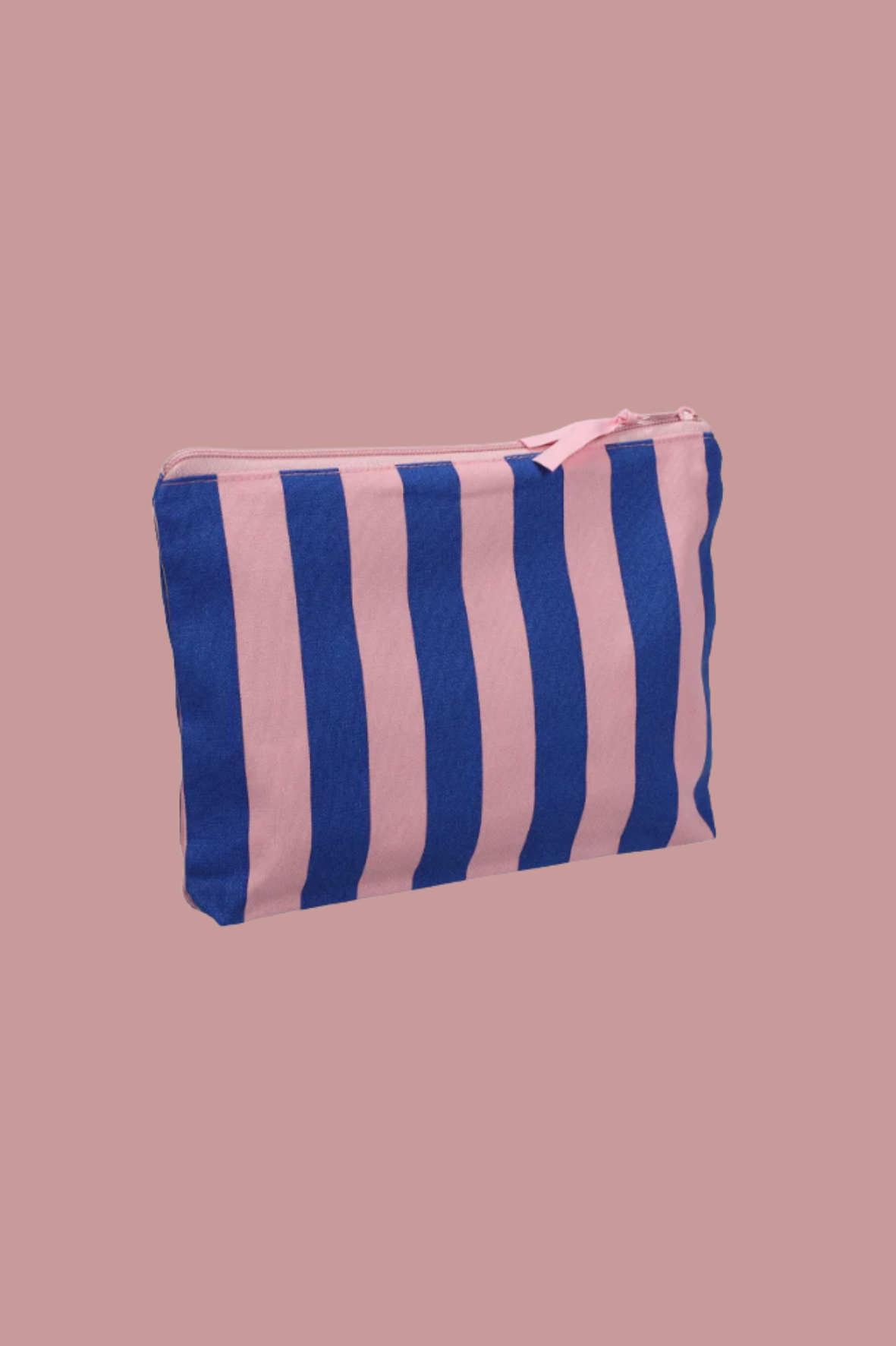 Etui/toilettasje - Streep Roze / Kobalt