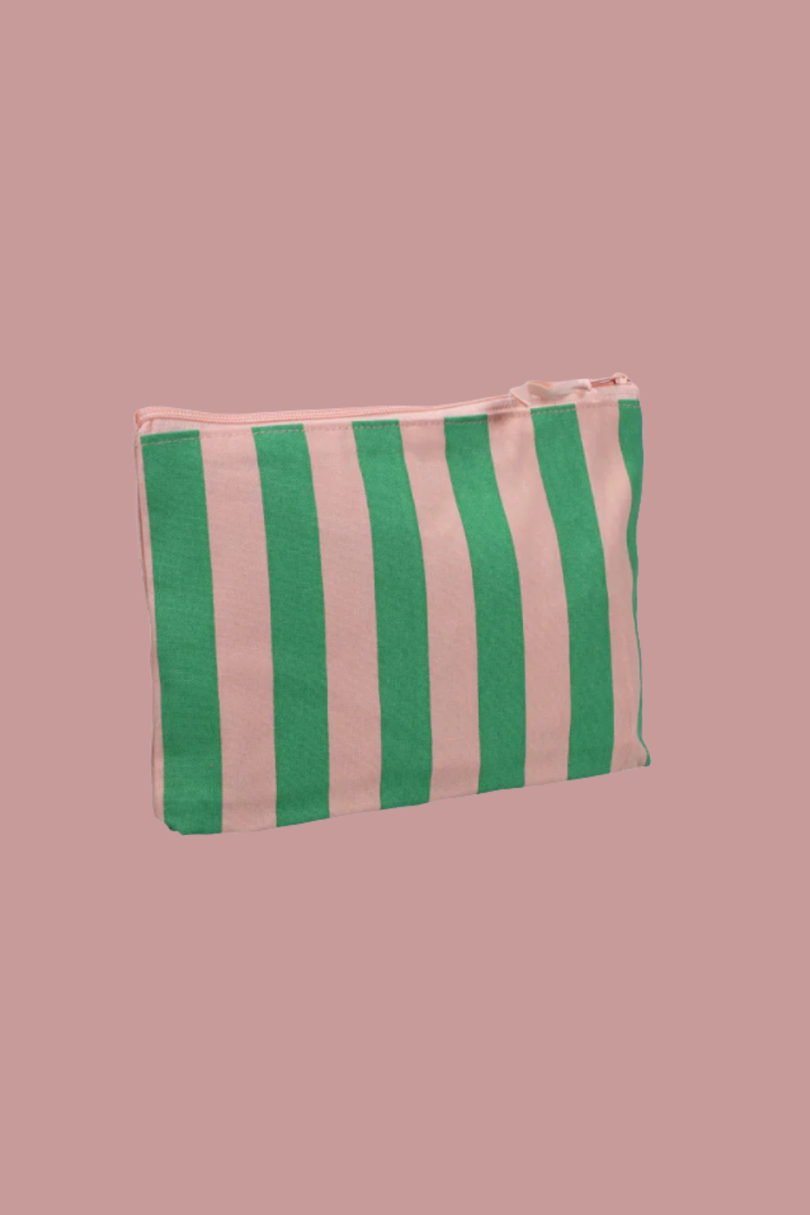 Etui/toilettasje - Streep Roze / Groen