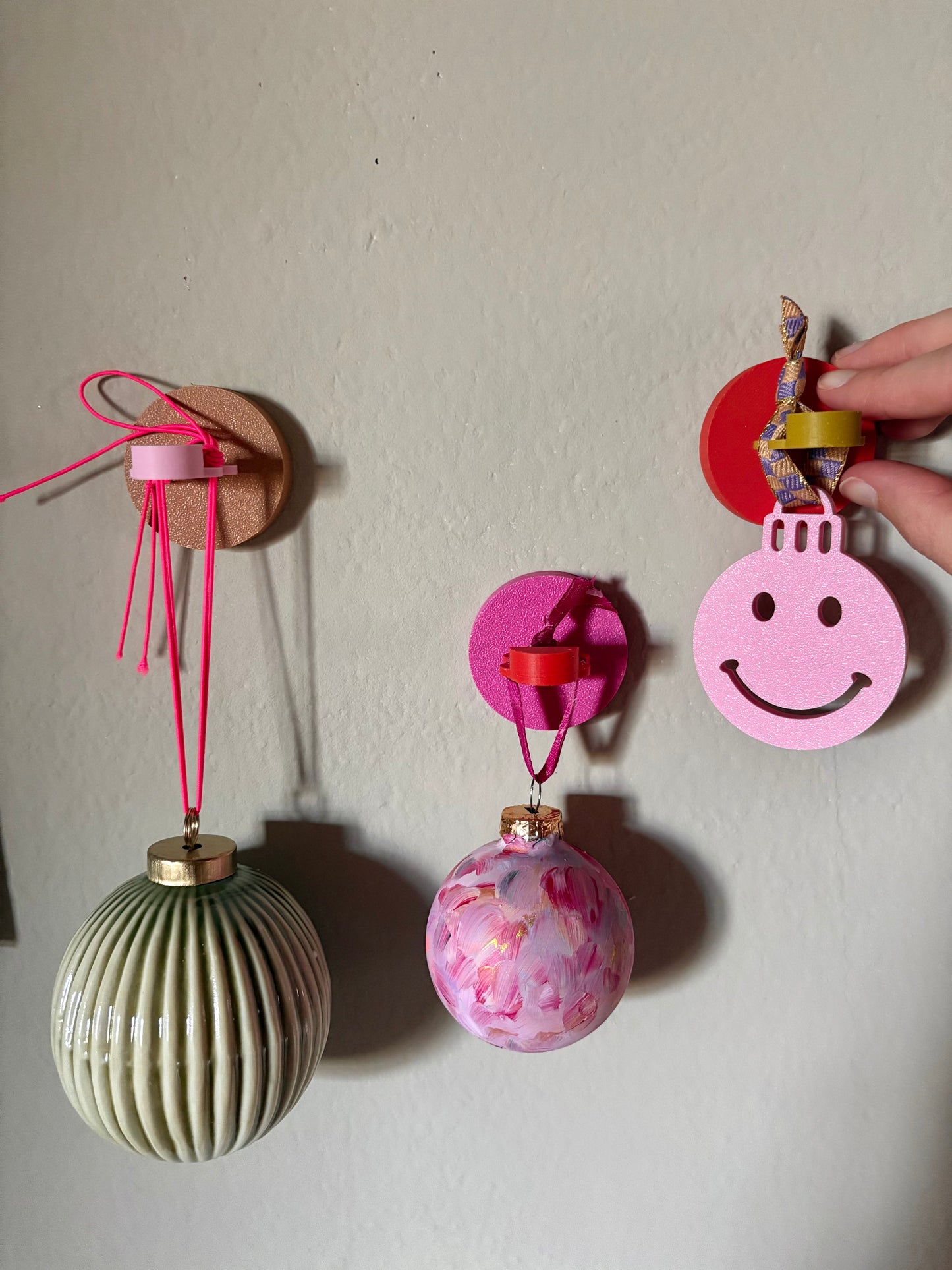 Kaart met kersthanger - Smiley