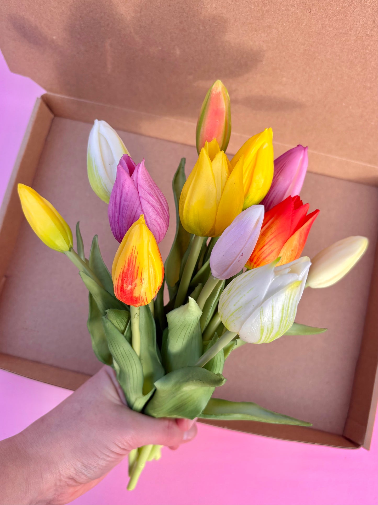Brievenbuscadeautje - Bosje Kunst Tulpen - Inclusief kaartje #1