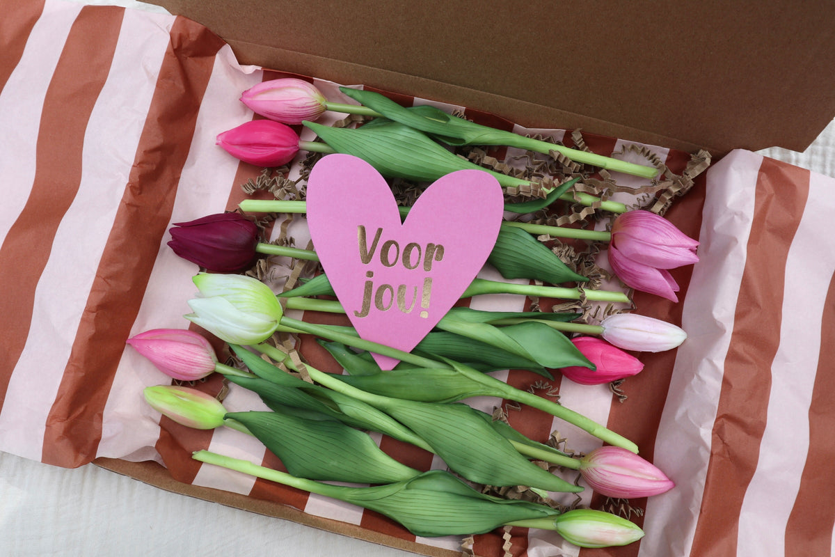 Brievenbuscadeautje - Bosje Kunst Tulpen - Inclusief kaartje #2