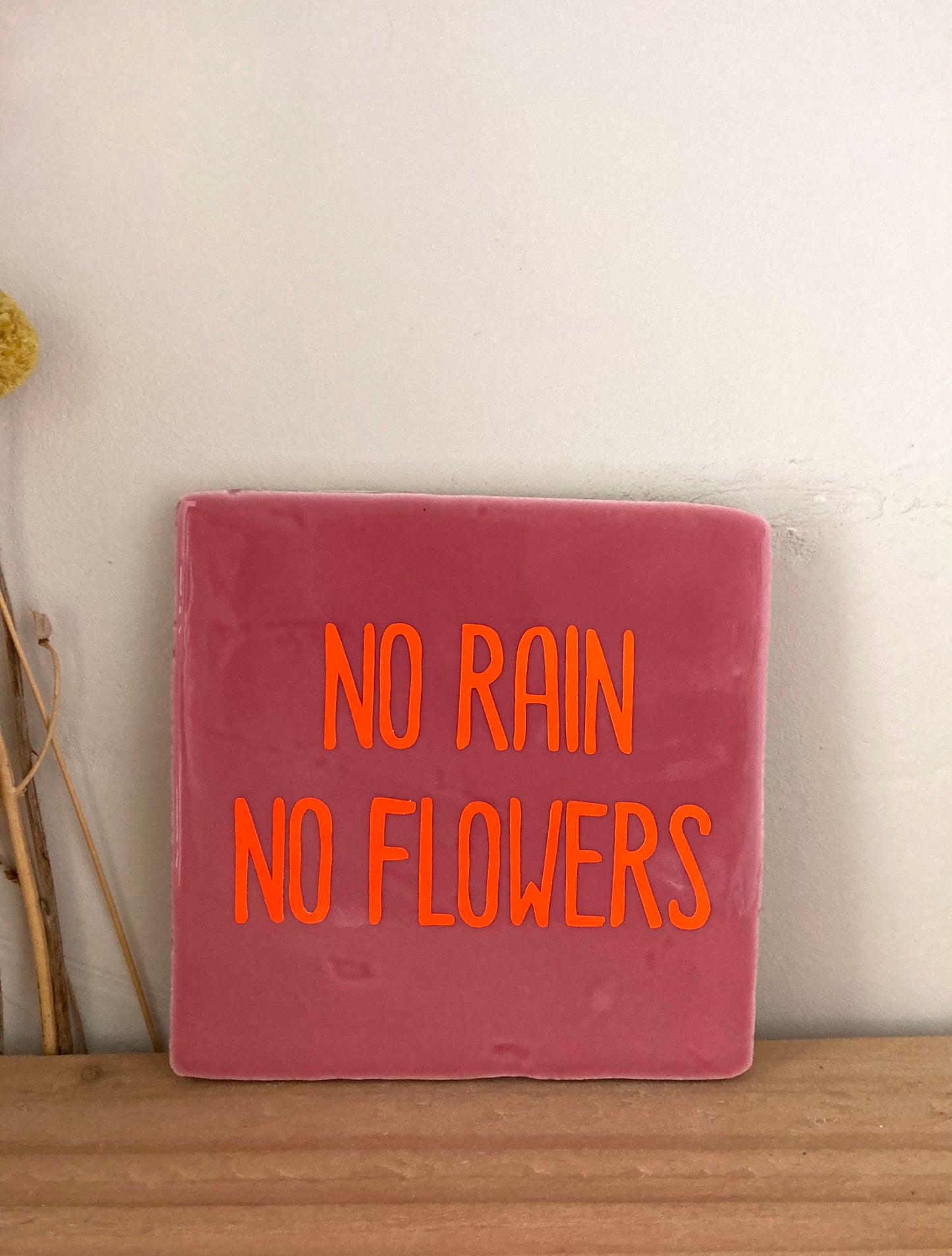 NO RAIN NO FLOWERS - (10x10)