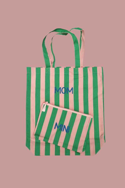 MOM & MINI Tassen set - Groen/peach