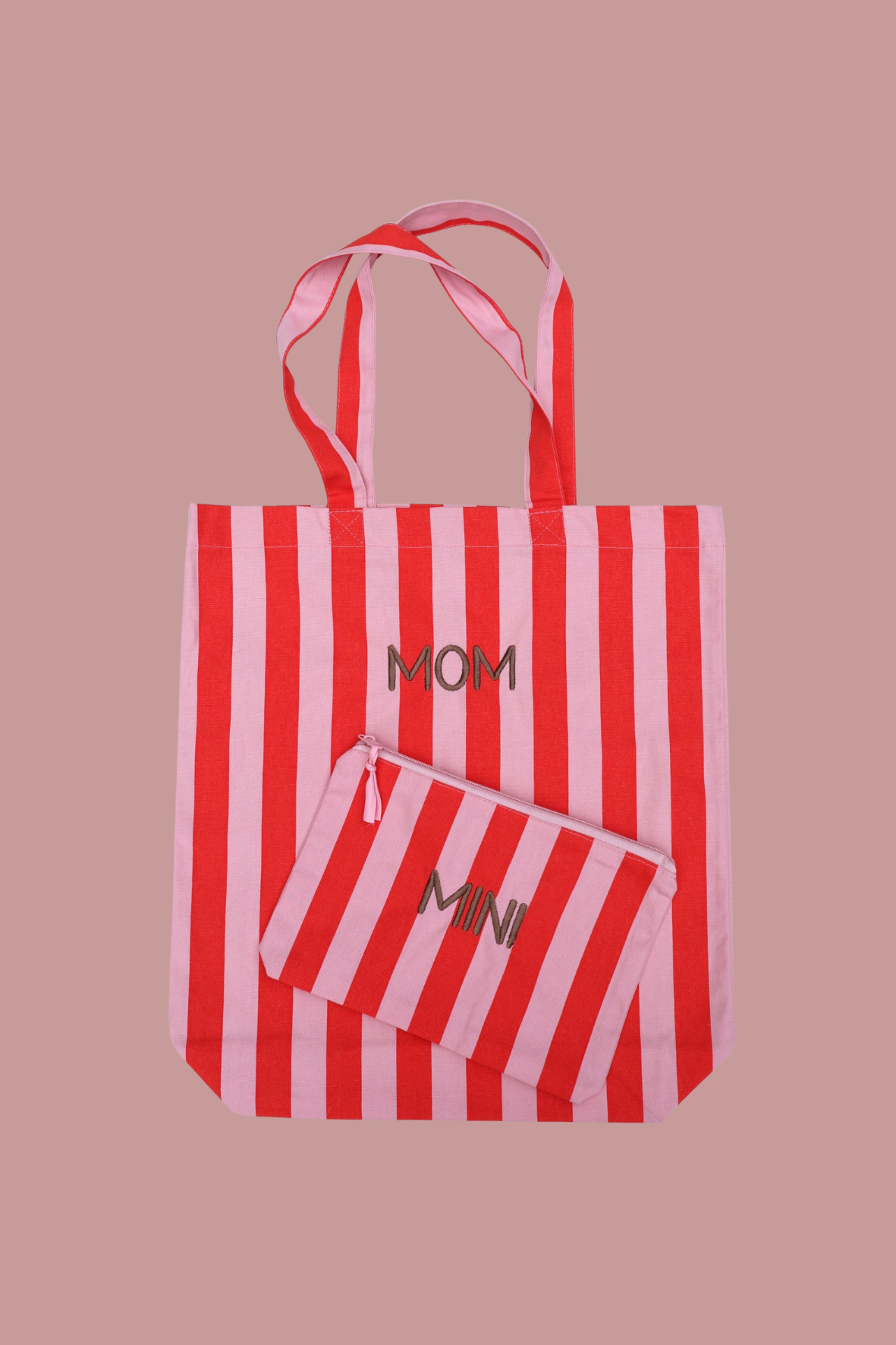 MOM & MINI Tassen set - Roze/rood