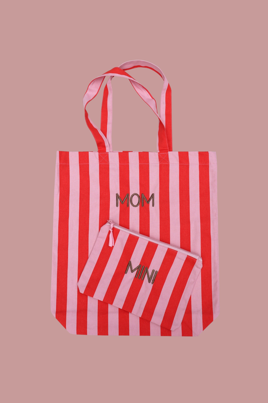 MOM & MINI Tassen set - Roze/rood