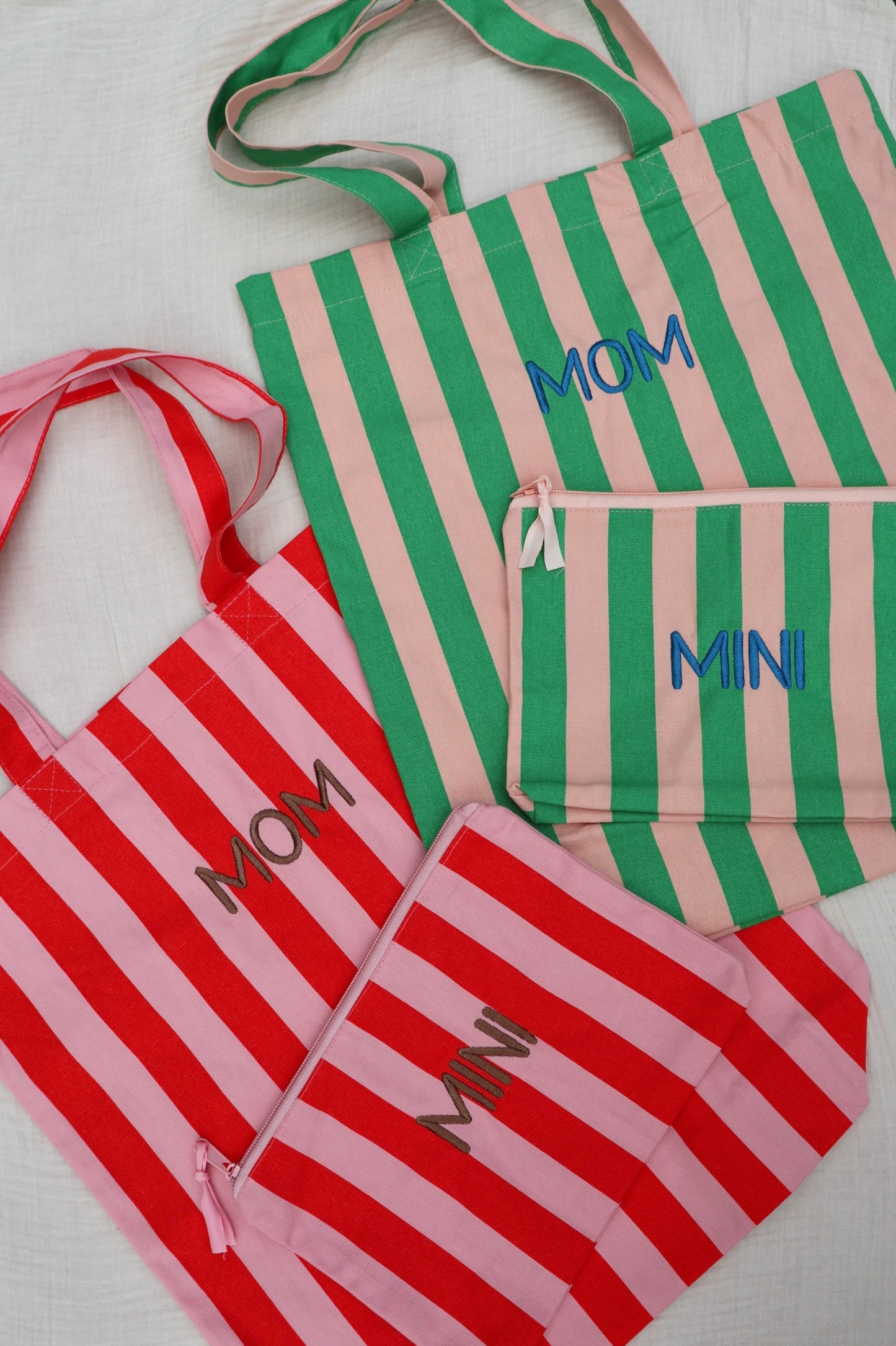 MOM & MINI Tassen set - Roze/rood