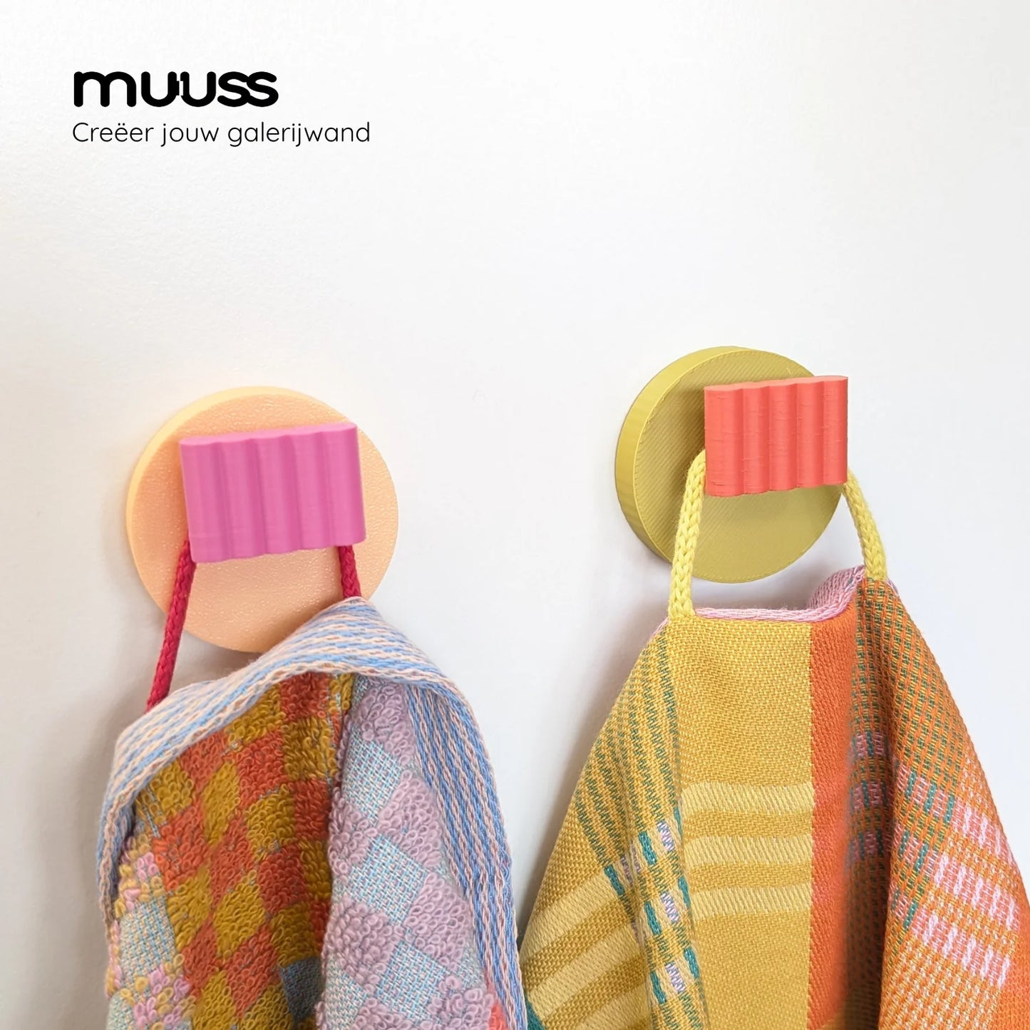 MUUSS Handdoek haakje schakel (LET OP! Basishouder is apart verkrijgbaar)