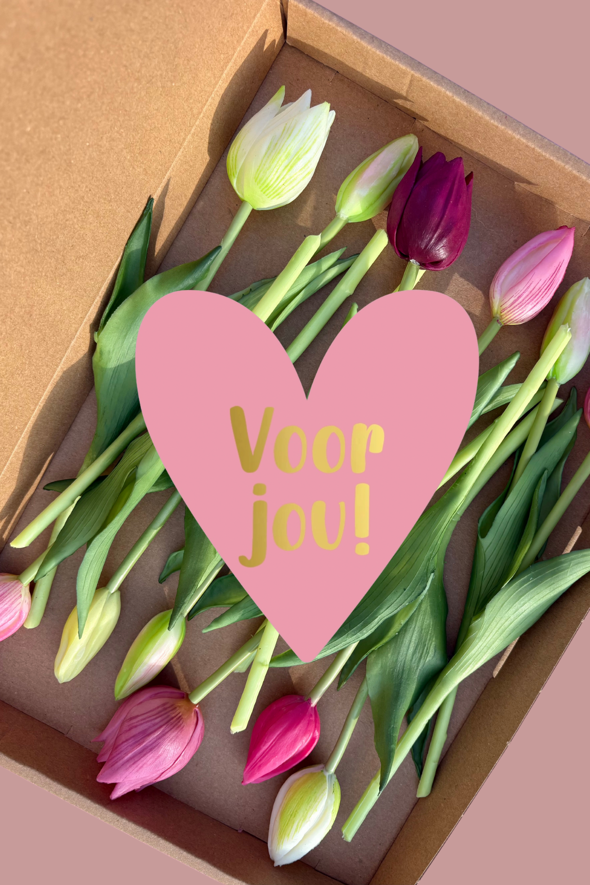 Brievenbuscadeautje - Bosje Kunst Tulpen - Inclusief kaartje #2