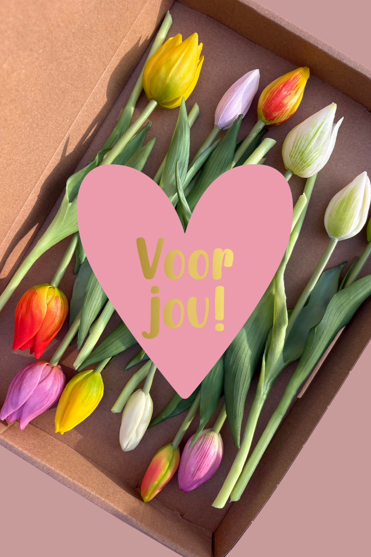 Brievenbuscadeautje - Bosje Kunst Tulpen - Inclusief kaartje #1