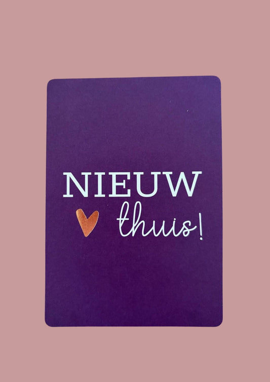 Cadeaukaartje - Nieuw thuis