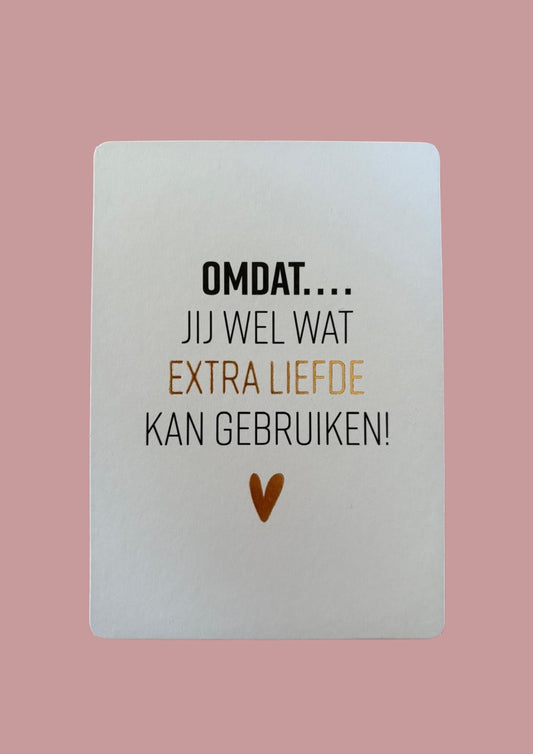 Cadeaukaartje - extra liefde