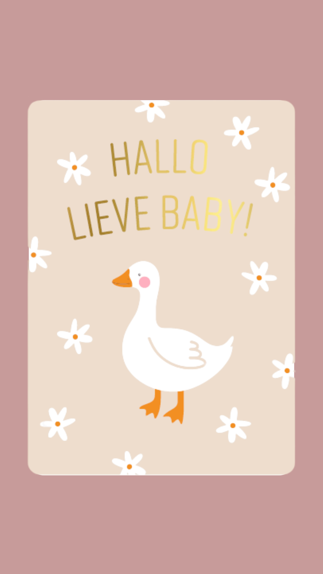 Wenskaart - HALLO LIEVE BABY