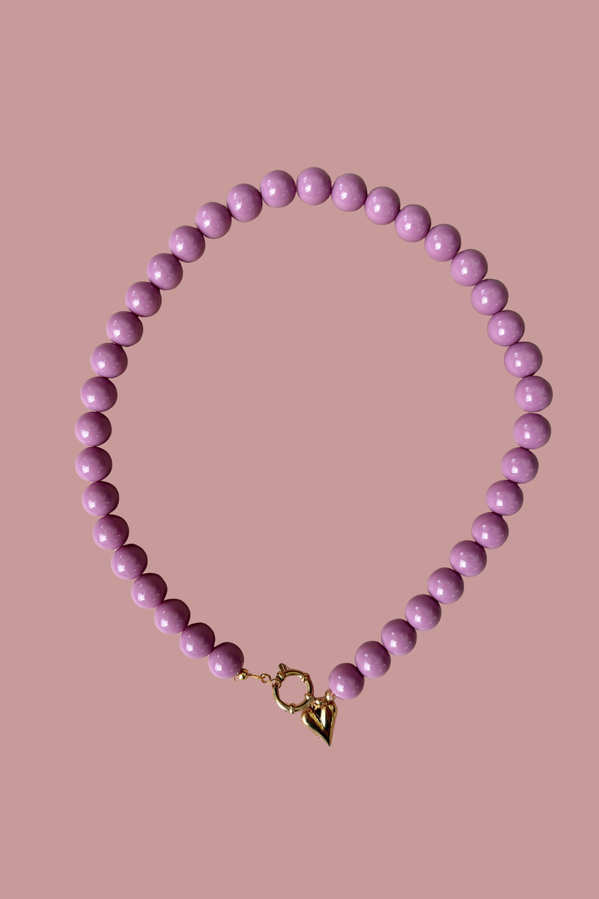 Kralenketting met bedel - Roze