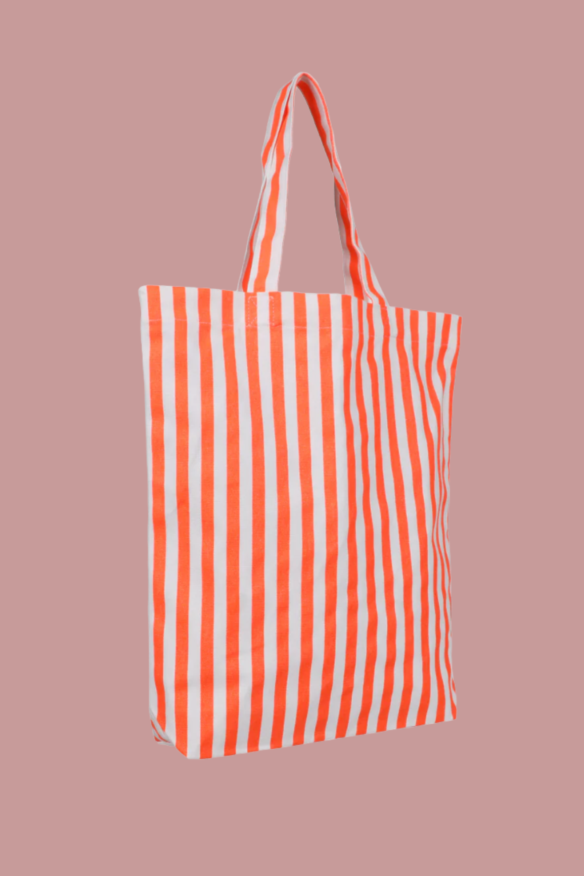 Katoenen tas - Stripes Neon Oranje