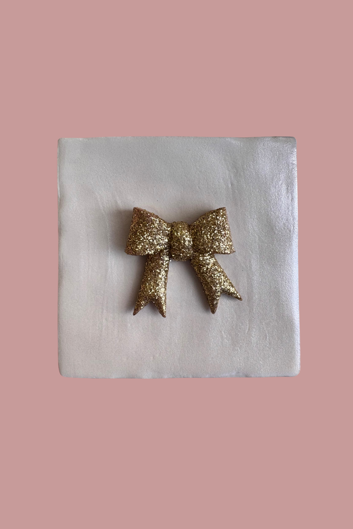 Tegeltje - Strikje - Roomwit