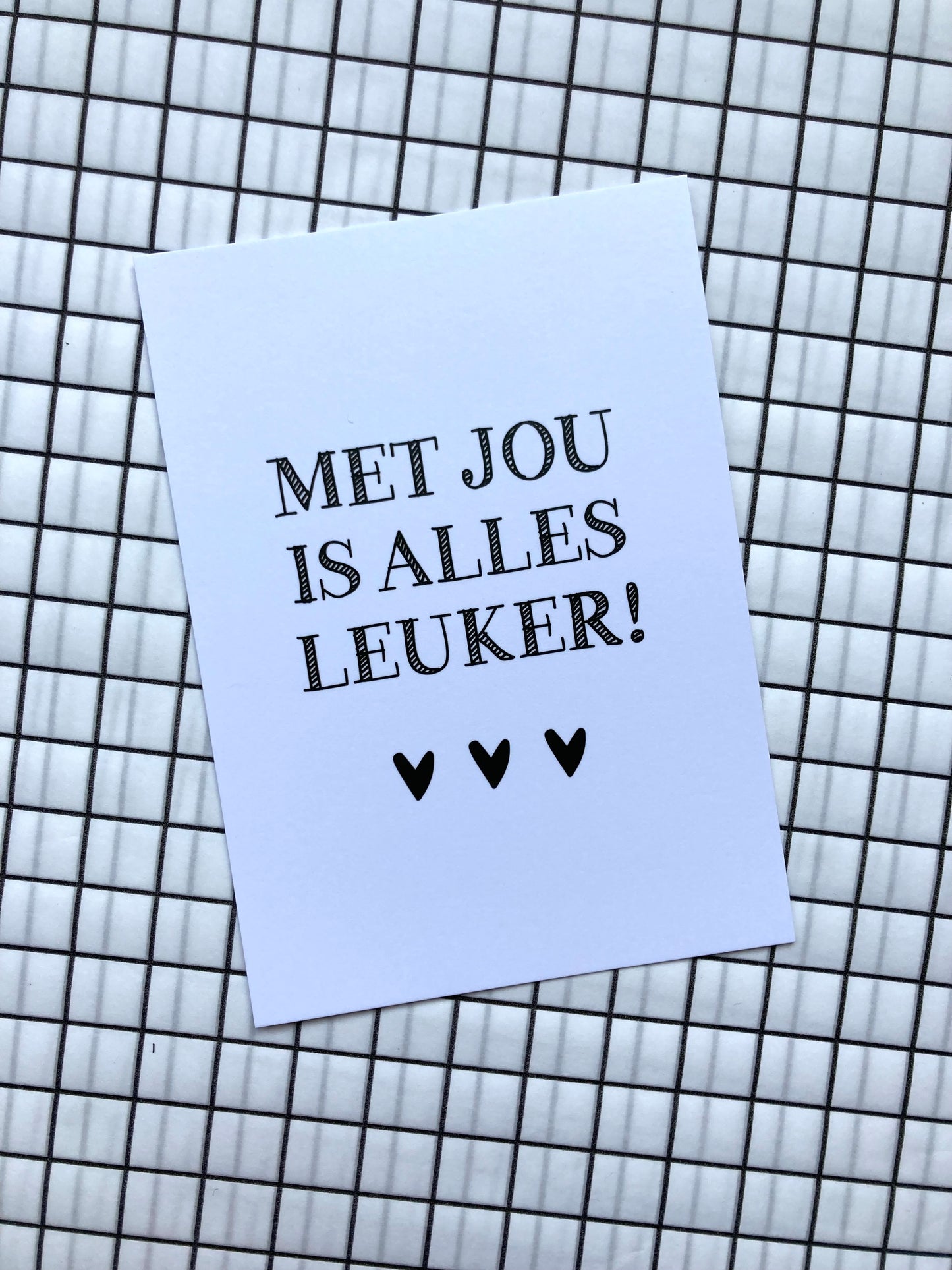 Kaartje - Met jou is alles leuker!